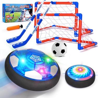 Imagem de Conjunto de hóquei infantil Hover Soccer Ball Qirptey 3 em 1 com LED