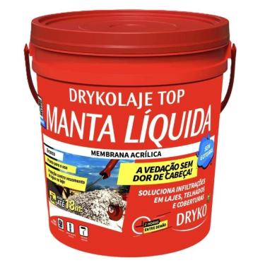 Imagem de Manta Líquida Acrílica Impermeabilizante 4 KG DRYKOLAJE TOP DRYKO