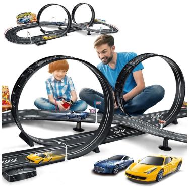 Imagem de Pista de Corrida Elétrica com 2 Carros de Cores Diferentes e Controle para Crianças Acima de 4 Anos, Rcovasc, Colorido