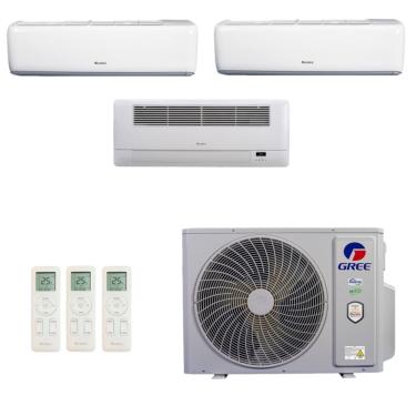 Imagem de Ar-Condicionado Multi Split Inverter R-32 Gree 36.000 (2x Evap HW 12.000 + 1x Evap Cassete 1 Via 22.000) Quente/Frio 220V