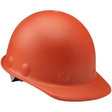 Imagem de Fibra-Metal por Honeywell P2ASW46A000 Super Oito Swing Strap Fiber Glass Cap Style Hard Hat, Hi-Viz Forte Laranja