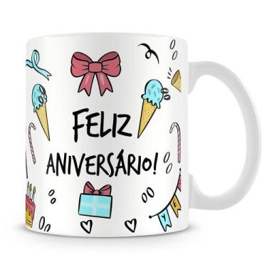 Imagem de Caneca Personalizada Feliz Aniversário com Foto - Mod.2 - Amo Canecas