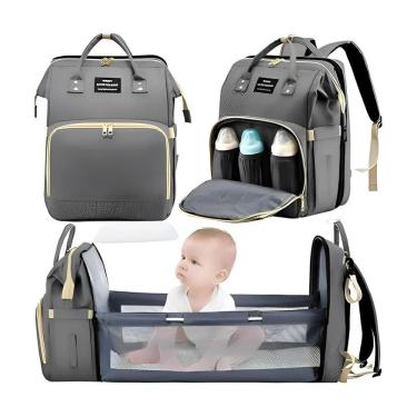 Imagem de Bolsa Maternidade Vira Berço Bebê Térmica Impermeável Reborn