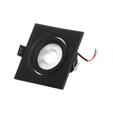 Imagem de Luminária Spot Quadrada 5Watts 6500K Preto 9X9X4,2Cm