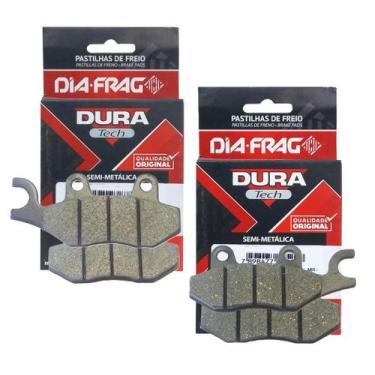 Imagem de Kit Pastilhas de Freio P/ Shineray Explorer 150 Diafrag Dura Tech (Sem