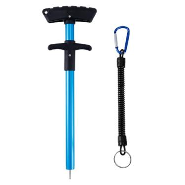 Imagem de Ferramenta de remoção de anzol, alicate de pesca de 25,4 cm, removedor de anzol com cordão, separador extrator de anzol, ferramenta portátil de desenganchamento de pesca, dispositivo de remoção rápida