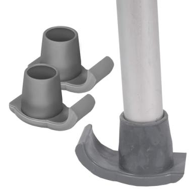 Imagem de Pacote com 2 deslizadores de esqui para andadores, acessórios de ajuste universal para idosos, caminhantes dobráveis, substituição de pés, cinza