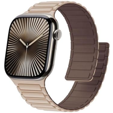 Imagem de Pulseira magnética para Apple Watch séries 11/10/9/8/7/6/5/4/3/SE/2nd/Ultra 2/3 de 49 mm, 46 mm, 45 mm, 44 mm, 42 mm, 41 mm, 40 mm, 38 mm, 49 mm, 46 mm, 4 / SE/2, Ultra 2/3