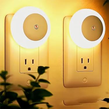 Imagem de 1 peça de luzes noturnas conectadas à parede, anoitecer ao amanhecer, ligar/desligar automaticamente, para quarto, banheiro, corredor, cozinha