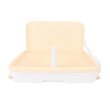 Imagem de aqxreight Vaso Sanitário para Treinamento de Cães Com Parede de Xixi Tamanho Grande Fácil Limpeza Estrutura Estável à Prova de Vazamentos Bandeja Penica para Cães Médios e Grandes Amarelo é o Seu