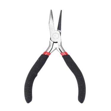 Imagem de 1 alicate de joias de aço carbono, ponta redonda e plana, polidor, um lado sulco para colar, pulseira, acessórios para fazer reparos, suprimentos de cerca de 120 mm de comprimento