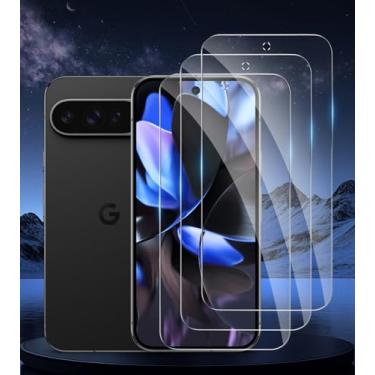 Imagem de Protetor de tela de vidro de 3 peças compatível com Google Pixel 10 Pro XL/Pixel 9 Pro XL, [compatível com desbloqueio de impressão digital] [pacote com 3] [vidro temperado] [dureza 9H] [vidro