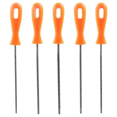 Imagem de Cionyce Arquivo de afiação de corrente de motosserra, 5 peças, ferramenta de afiador de serra de aço redonda com alça de plástico (5/81.3 cm, 11/162.6 cm, 3/40.6 cm, 1/12.7 cm e 7/81.3 cm)