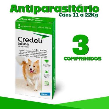 Imagem de Credeli 450mg (Caes de 11 a 22Kg) Antipulgas e Carrapatos Elanco 3 com