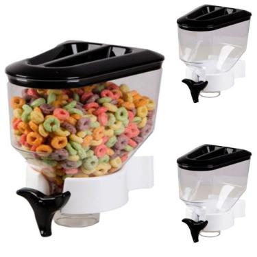 Imagem de Kit 3 Dispenser de Parede Porta Alimentos Mantimentos Cereais Grãos Ba