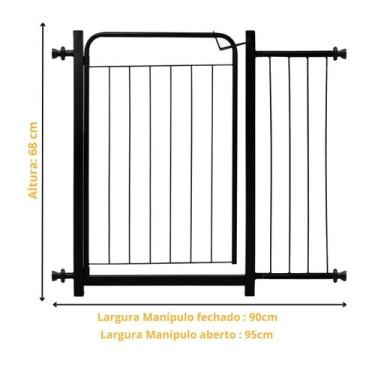 Imagem de Portão Pet Grade Portãozinho Proteção Segurança Bebê Pet Cachorro Refo