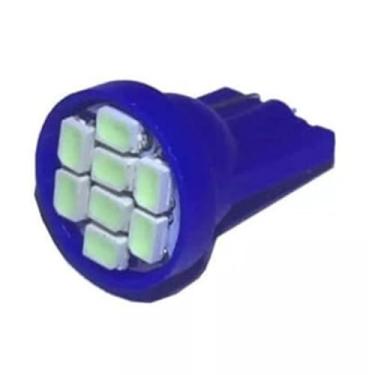 Imagem de Lâmpada LED T10 Pingo, 8 LEDs, 12V, para Teto, Mala e Placa (10000k)