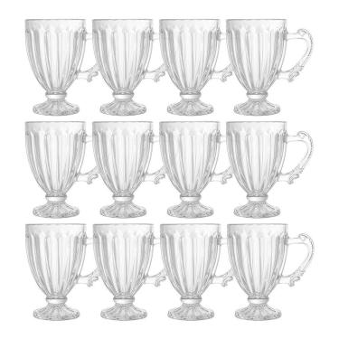Imagem de Jogo 12 Xícaras De Café Vidro Transparente Imperial Cristal 100ml Lyor