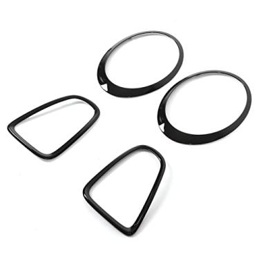 Imagem de PRETO BRILHANTE FAROL TRASEIRO SURROUND TAMPA TRIMS Substituição PARA MINI R56 R57 R58 R59 S JCW 2007-2015 2 FRENTE 2 TRASEIRA PARA MODELOS 2GEN