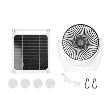 Imagem de IUPPA Conjunto de ventoinhas movidas a energia solar portátil de 6 W, painel solar de silicone monocristalino, multifuncional, energia solar, RER