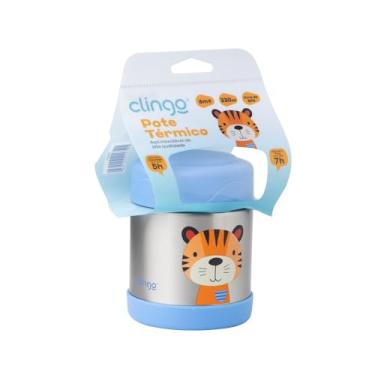 Imagem de Pote Térmico Infantil Clingo® - Aço Inox com Isolamento a Vácuo (Dupla Camada) - Mantém Alimentos 5h Quente / 7h Frio - Ideal para Papinhas, Frutas e Sopas - Livre de BPA