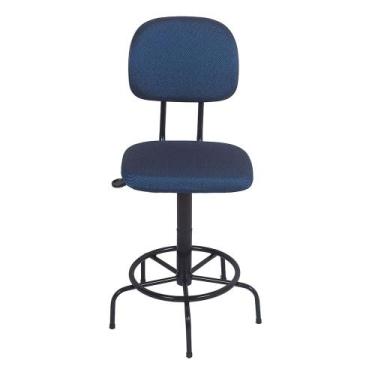 Imagem de Cadeira Caixa Alta Secretaria Balcao Portaria Recepcao Azul POPMOV 793