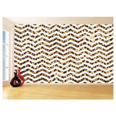 Imagem de Papel De Parede 3D Sala Chevron Zig Zag Listras 3,5M Zig130 - Você Dec