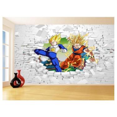 Imagem de Papel De Parede 3D Dragon Ball Goku Vegeta Anime 3,5M Dbz42 - Você Dec