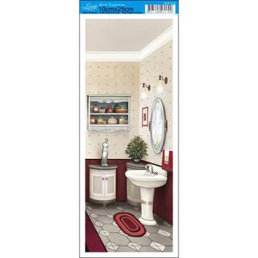 Imagem de Papel para Arte Francesa Litoarte 10x25cm Banheiro VII - AFP-059