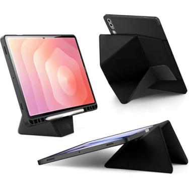 Imagem de Capa para tablet Samsung Galaxy Tab S11 Ultra de 14,6 polegadas – Capa protetora magnética destacável com fecho de dois lados, suporte de vários ângulos, suporte para lápis, design de dissipação de