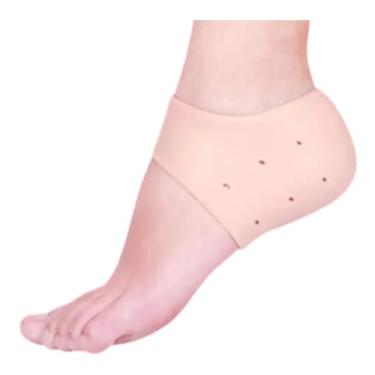 Imagem de Palmilha Ortopédica de Silicone Bege Palm Up - Alívio para Fascite Plantar e Esporão de Calcâneo com DoctorPalm, Ideal para Prevenir e Tratar Rachaduras no Calcanhar
