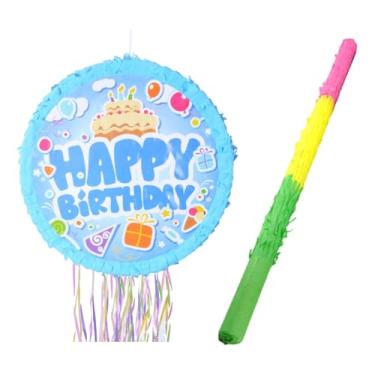 Imagem de shamjina Pull String Pinata Toy Sweets Organizador multicolorido com jogo de partida de festa para a celebração do feriado para meninas de verão para meninas