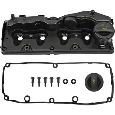 Imagem de Orceed Tampa da válvula do motor, adequada para Volkswagen Passat 2012 2013 2014, 2.0L Diesel, com junta, parafuso, com tampa de óleo, OE 03L103469R, 03L103-469-R