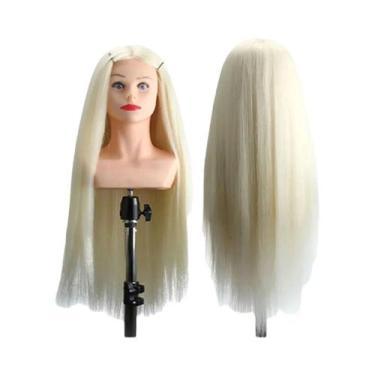 Imagem de Cabeça De Manequim Profissional De Cosmetologia De 28 Polegadas, Cor C
