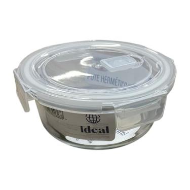 Imagem de Pote Hermético de Vidro com Tampa, 650 ml, Transparente, Recipiente para Armazenamento de Alimentos
