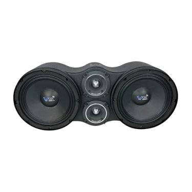 Imagem de MENACE AUDIO Gabinete de médio alcance duplo de 20 cm com 2 x 3,5 Tweeters - Silver Bullets