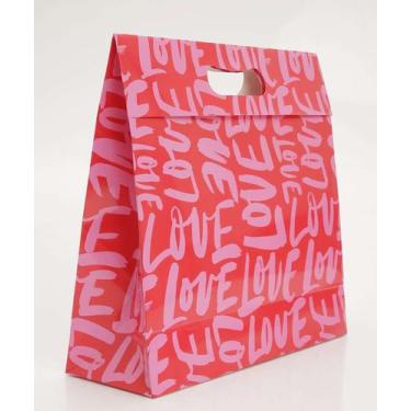 Imagem de Embalagem Presente Sacola Estampa Love Marisa-05109, UN, Vermelho
