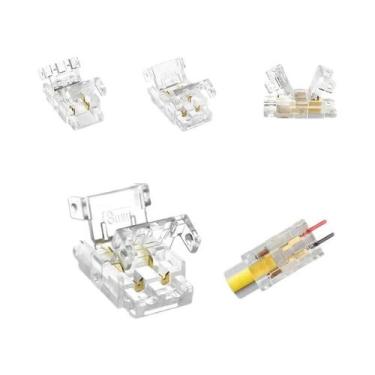 Imagem de Conectores De Fita LED COB De 8mm 2 Pinos Extensão Sem Solda Para Luze