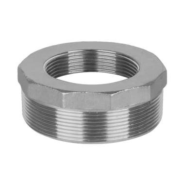 Imagem de Bucha sextavada redutora, 1 peça 2-1/5.1 cm macho - 5.1 cm fêmea 304 conectores de tubo de aço inoxidável, adaptador de tubo redutor para ferramenta de ar de encanamento e mais