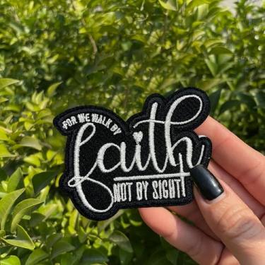 Imagem de CALATALLY 7,6 cm religioso Jesus Bíblia ferro em/costurar em tecido bordado aplique aplique para caminhoneiro chapéus roupas mochila acessórios DIY amigos mãe presentes