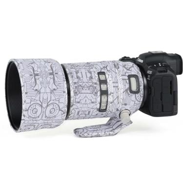 Imagem de CHASING BIRDS O revestimento impermeável de camuflagem de lente para Canon RF 70-200 mm F2.8 L é USM capa protetora de lente à prova de chuva versão IV (branco elétrico, com extensor RF 1,4X e 2X)