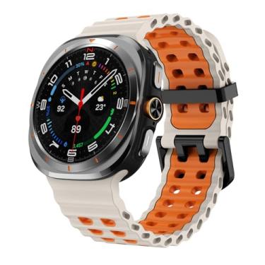 Imagem de TPUOTI Pulseira marinha para Samsung Galaxy Watch Ultra, 47 mm, acessórios esportivos, pulseira correa de silicone para Galaxy Watch7 ultra 47 mm, Watch Ultra, Ágata
