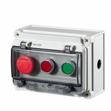 Imagem de ZEDEVB Caixa de botão de botão de plástico caixa de controle de interruptor Start Stop impermeável ao ar livre capa protetora de autorredefinição industrial (3)