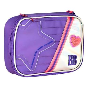 Imagem de Estojo Box Escolar Holográfico Meninas Rebecca Bonbon Lilás Lisa - Cli
