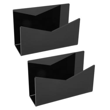 Imagem de ASHATA Suporte de Correio Acrílico, Classificadores de Organizador de Mesa de Correio de Arquivo, Suporte de Carta Vertical Organizador de Mesa de Acrílico para Casa, Escritório, Escola (Preta)