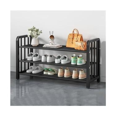 Imagem de Sapateira de armário de sapatos para entrada, organizador independente de sapatos de malha metálica de 3/4/5 camadas, prateleira de armazenamento de sapatos para corredor, sala de estar, armário