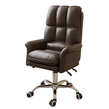 Imagem de AkosOL Cadeira de escritório em casa gonômica, cadeiras de trabalho com rodas, cadeira de mesa de encosto alto com braços, cadeira confortável com função reclinável, rotação de 360°, preto/a