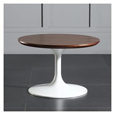 Imagem de UWEREBFM Mesa de centro moderna, mesa de centro redonda preta, mesas de centro redondas, mesa de centro de borda viva, mesas de centro para sala de estar, aninhamento redondo