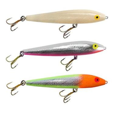 Imagem de Kit 3 Iscas Artificiais Rebel Jumpin Minnow T10 8,9cm 9g Superfície Ra
