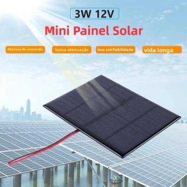 Imagem de Painel Solar Portátil Mini 3W 12V Módulo De Célula De Polissilício Car